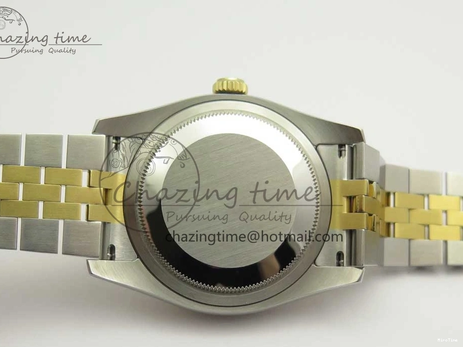 MiroTime 0801 DateJust 36 SS YG 116233 ARF 1:1 Best Edition 904L Steel Black Dial Stick Markers on Jubilee Bracelet SH3135 V EasyMatch 3261